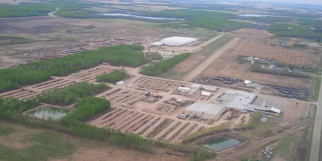 Aerial view of Bourgault Industries plant